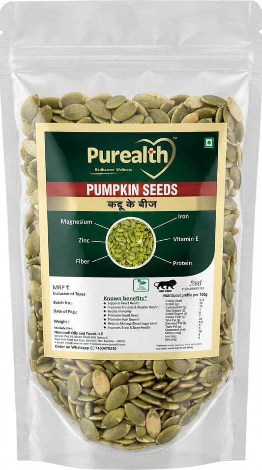 Purealth raw pumpkin seeds, 200 g pack