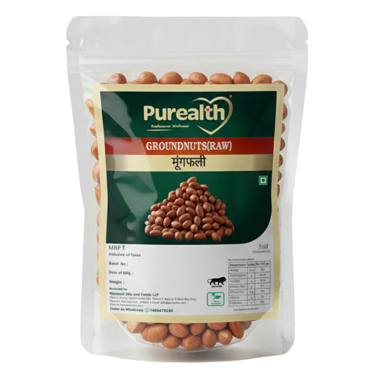 Purealth raw groundnuts, 500 g pack
