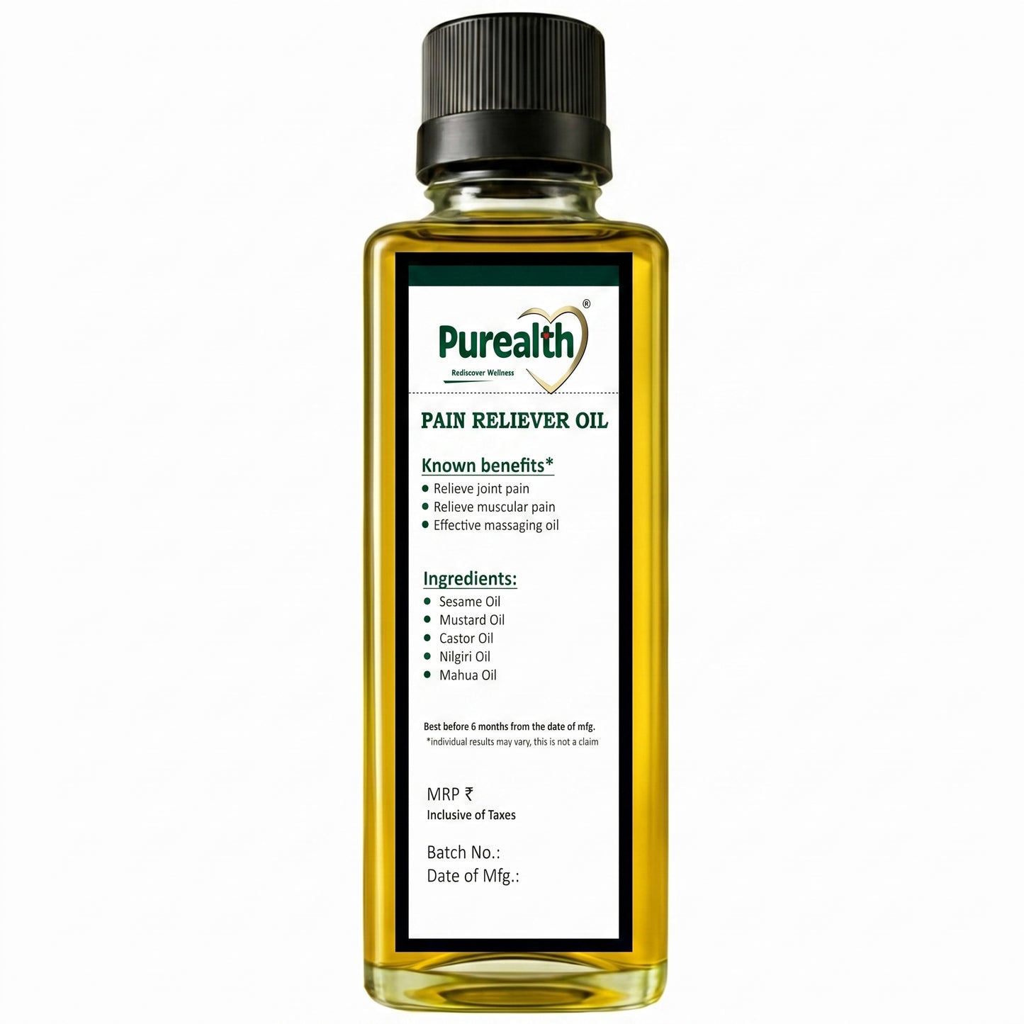 Purealth Pain Reliever Oil